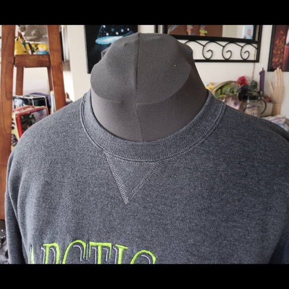 💜💚 Vintage Arctic Cat Gray Pullover Sweatshirt Mens Large Cotton Blend - Picture 2 of 12
